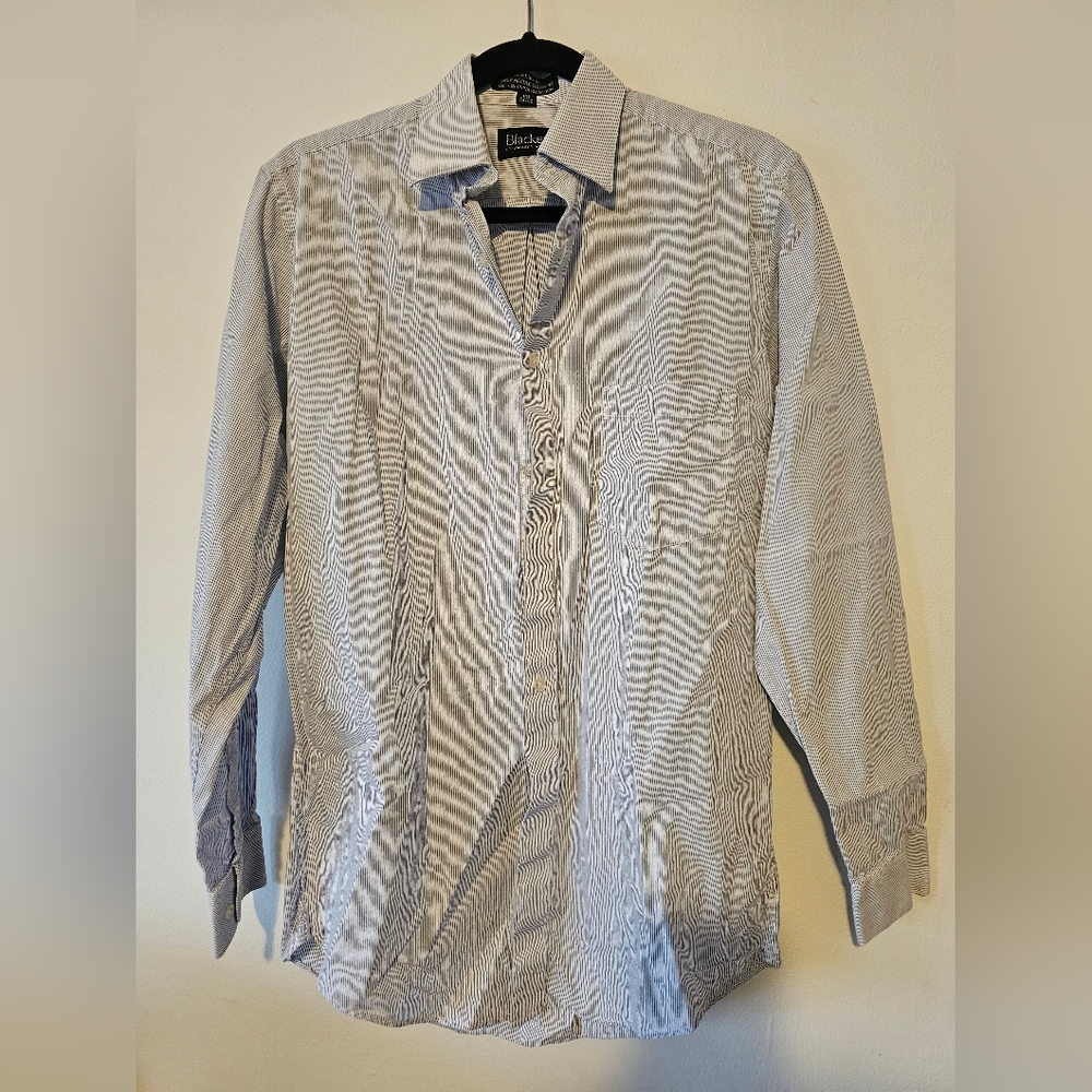 Stanley blacker Blue Striped single needle tailoring Shirt